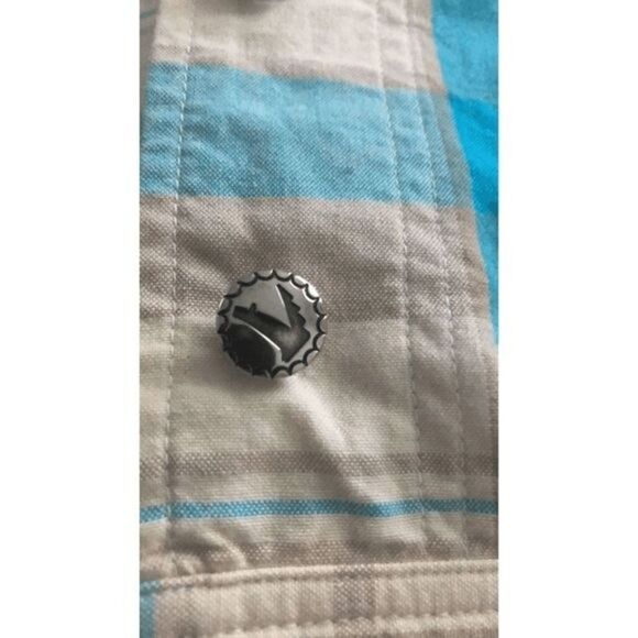 Coyote Mood Womens vest 100% cotton size M blue and white plaids - Picture 4 of 4